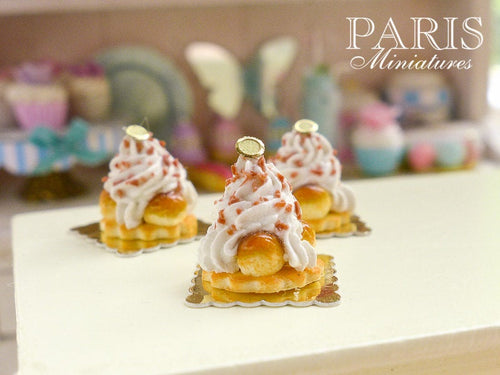 Caramel St Honoré - French Pastries - 12th Scale Miniature Food