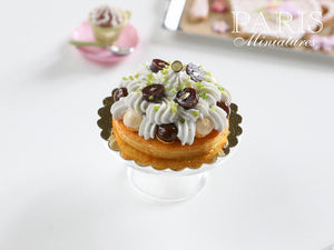 Chocolate and Vanilla St Honoré (French Pastry) - 12th Scale Miniature Food