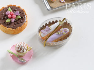 Patissier Gift Box of Eclairs - Purple and White - Miniature Food