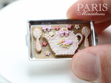 Load image into Gallery viewer, Teatime Cookies on Baking Sheet (Teapot, Spoons) - Miniature Food