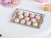 Load image into Gallery viewer, Baking Tray of Meringues with Pink Sprinkles - Miniature Food