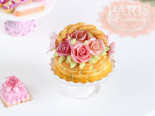 Load image into Gallery viewer, Pink Roses Basket Cake - Handmade Miniature Food