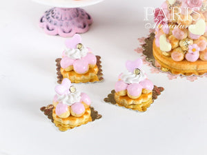 Pink Choux Flower Pastry - 12th Scale Miniature Food