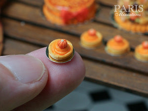 Pumpkin Pie Tartlet for Autumn, Fall, Thanksgiving - 12th Scale French Miniature Food