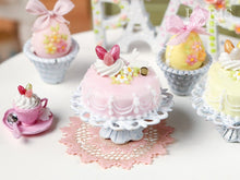 Load image into Gallery viewer, Easter Pastel Fondant Cake (Pink) - Miniature Food in 12th Scale for Dollhouse