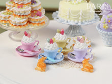 Load image into Gallery viewer, Cup of Easter Cappuccino with Bunny Cookie (Choice of Baby Blue or Lilac)