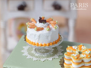 Easter Carrot Cake - Miniature Food in 12th Scale for Dollhouse
