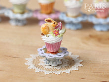 Load image into Gallery viewer, Easter &quot;Showstopper Cupcake (A) - Bunny Cookie, Eggs, Blossom - Miniature Food in 12th Scale