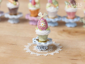 Easter "Showstopper Cupcake (C) - Pink Egg - Miniature Food in 12th Scale