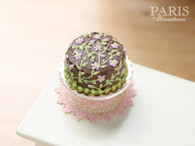 Load image into Gallery viewer, Chocolate Floral Summer Cake - Miniature Food in 12th Scale for Dollhouse
