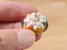 Load image into Gallery viewer, Rainbow St Honoré &quot;Arc en ciel&quot; - Miniature Food in 12th Scale