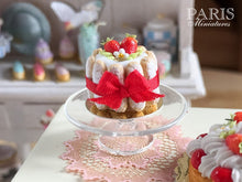 Load image into Gallery viewer, Strawberry Charlotte - French Pastry - Miniature Food in 12th Scale for Dollhouse