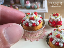 Load image into Gallery viewer, Strawberry Saint Honoré - French Pastry - Miniature Food in 12th Scale