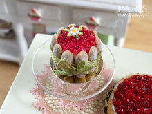 Load image into Gallery viewer, Red Currant Charlotte - French Pastry - Miniature Food in 12th Scale for Dollhouse