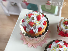 Load image into Gallery viewer, Strawberry Saint Honoré - French Pastry - Miniature Food in 12th Scale