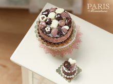 Load image into Gallery viewer, Chocolate Eiffel Tower Génoise Pastry - Miniature Food in 12th Scale