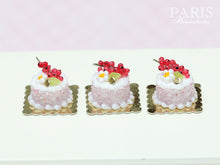 Load image into Gallery viewer, Red Currant Individual Génoise Cake - Miniature Food in 12th Scale for Dollhouse