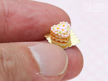 Load image into Gallery viewer, Heartshaped Pink Millefeuille Cream-Filled Sablé - Individual Pastry - Miniature Food