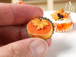 Pumpkin-shaped French Pumpkin Pie (Façon Tarte) - Miniature Food for Thanksgiving