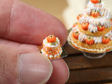 Load image into Gallery viewer, Pumpkin Genoise Pastry for Autumn/Fall/Halloween - 12th Scale French Miniature Food