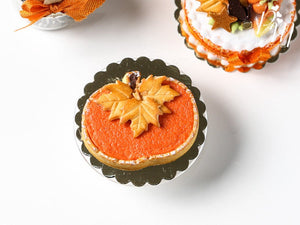 Pumpkin-shaped French Pumpkin Pie (Façon Tarte) - Miniature Food for Thanksgiving