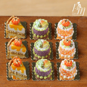 Pumpkin Genoise Pastry for Autumn/Fall/Halloween - 12th Scale French Miniature Food