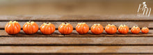 Load image into Gallery viewer, Set of 10 Candy Pumpkins in 10 Different Sizes - Miniature Food in 12th Scale for Dollhouse