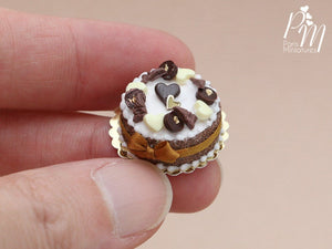 French Chocolate Cake - Miniature Food in 12th Scale for Dollhouse