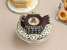 Load image into Gallery viewer, Teapot Shaped Millefeuille Chocolate Cake - Miniature Food