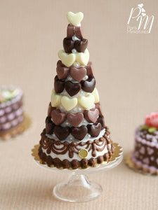Chocolate Hearts Tower / Pièce Montée - Miniature Food