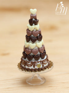 Chocolate Hearts Tower / Pièce Montée - Miniature Food