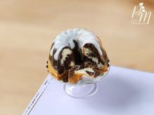 Load image into Gallery viewer, Chocolate and Vanilla Marble Kouglof / Pound Cake - 12th Scale Miniature Food