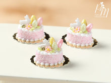 Load image into Gallery viewer, Easter Individual Pastry Decorated with Candy Eggs and Bunny - Light Pink