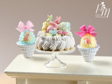 Load image into Gallery viewer, Easter Cream Cake Decorated with Colourful Candy Rabbits