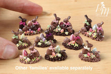 Load image into Gallery viewer, Chocolate Easter Rabbit Family Display (I) - Miniature Food in 12th Scale