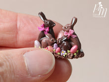 Load image into Gallery viewer, Chocolate Easter Rabbit Family Display (C) - Miniature Food