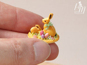 Easter Cookie Rabbit Family Display (C) - Miniature Food in 12th Scale