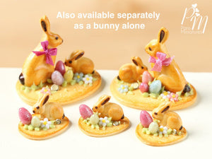 Easter Cookie Rabbit Family Display (B) - Miniature Food in 12th Scale