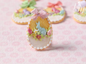 Easter Egg Shortbread Sablé "Basket" Cookie (B) - Miniature Food in 12th Scale for Dollhouse