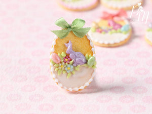 Easter Egg Shortbread Sablé "Basket" Cookie (F) - Miniature Food in 12th Scale for Dollhouse