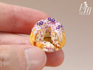 Blueberry Kouglof / Pound Cake - Miniature Food for Dollhouse in 12th scale