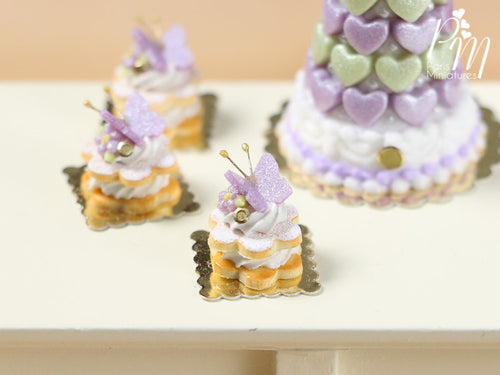 Cream-Filled Sablé with Purple Butterfly