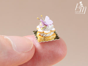Cream-Filled Sablé with Purple Butterfly