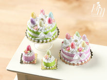 Load image into Gallery viewer, Easter Individual Pastry (Genoise) Decorated with Candy Egg and Blossom - Pink