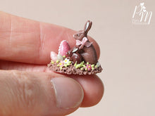 Load image into Gallery viewer, Chocolate Easter Rabbit Family Display (G) - Miniature Food in 12th Scale