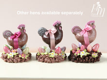 Load image into Gallery viewer, Chocolate Hen Easter Display (C) - Miniature Food in 12th Scale for Dollhouse